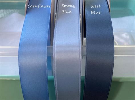 Blue Satin Ribbon Double Sided Luxurious Quality Satin For Weddings