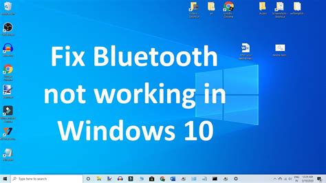 How To Solve The Problem Of Bluetooth Not Working In Windows Youtube