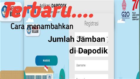 Cara Menambah Jamban Di Dapodik Terbaru Youtube