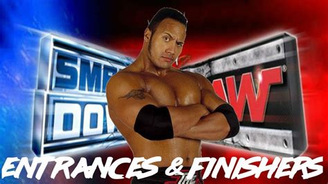 Wwe Smackdown Vs Raw Entrances Finishers The Rock Youtube