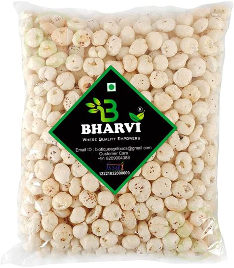 Bharvi Phool Makhana Organic Jumbo Handpicked Lotus Seeds Fox Nuts Big