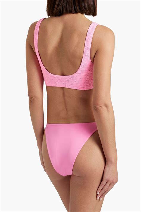 ALEXANDERWANG T Stretch Jacquard Bikini Top THE OUTNET