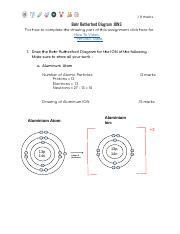 Drawing Bohr Rutherford Diagrams For Ions Aluminum Docx Marks