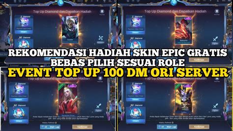 Rekomendasi Hadiah Skin Epic Gratis Bebas Pilih Di Event Top Up