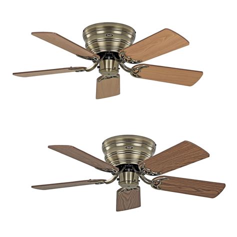 Ceiling Fan Classic Flat Antique Brass Extra Flat In Various Sizes