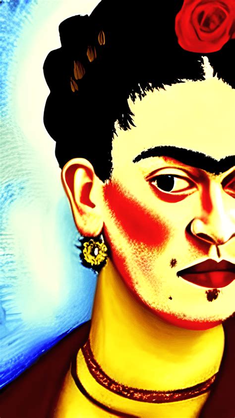 Frida Kahlo In Digitaler Malerei Im Van Gogh Stil · Creative Fabrica