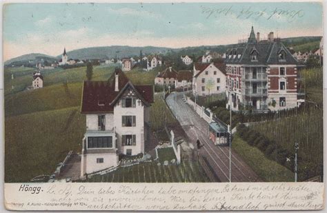 1903 HÖNGG ZÜRICH Quartieransicht mit Tram Kaufen auf Ricardo