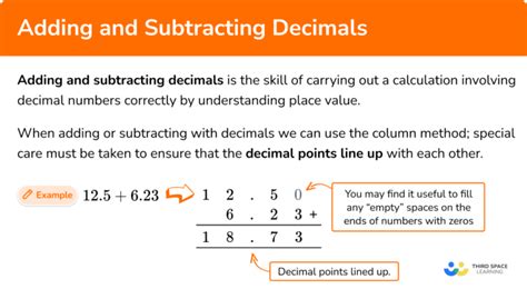 Adding And Subtracting Decimals Gcse Maths Steps And Examples