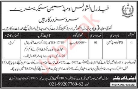 Federal Insurance Ombudsman Secretariat Jobs 2022 2024 Job