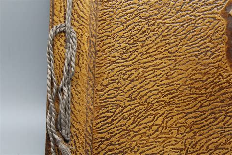 Vintage Tooled Leather Photoalbum Retro Leather Photos Cover Brown