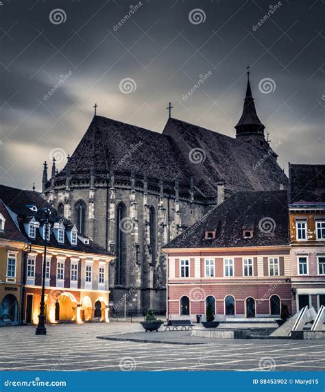 Brasov Transilvania Romania Historical Buildings With Medieval