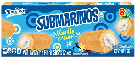 Marinela Submarinos Vanilla Cream Snack Cakes - Shop Granola & snack ...