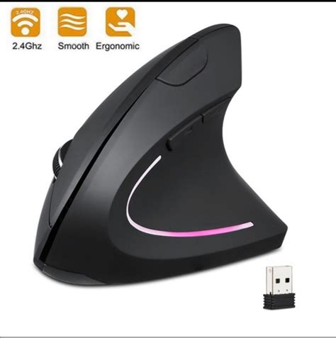 Ergonomic Vertical Wireless Mouse 1600 DPI USB Optical Computer Mouse