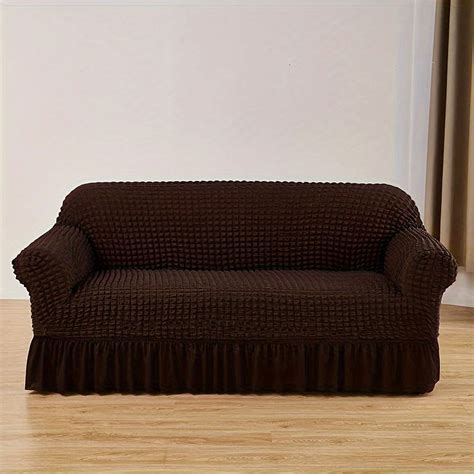 ACMDL 1pc Seersucker Skirt Sofa Cover Elastic Sofa Slipcover Sofa