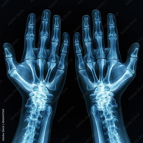 Human Hand Bones X-Ray Medical Diagnostic Radiolog Stock Illustration | Adobe Stock