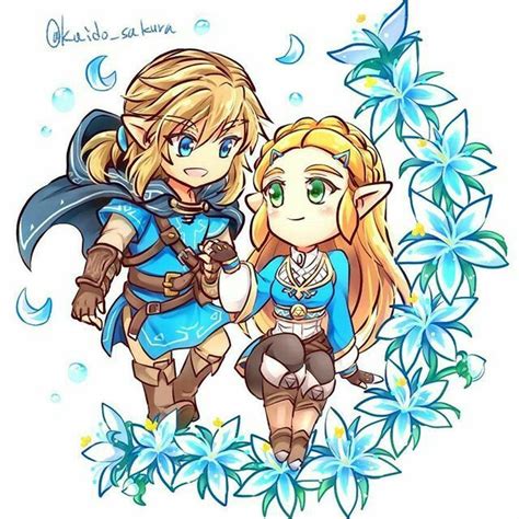 Link X Zelda Legend Of Zelda Anime Chibi Link Chibi