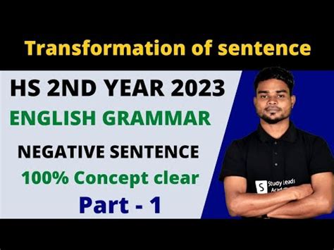 Transformation Of Sentence Hs Nd Year Final Hs Nd Year English