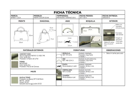 Ficha técnica bolso boquilla Proyecto académico on Behance Fashion