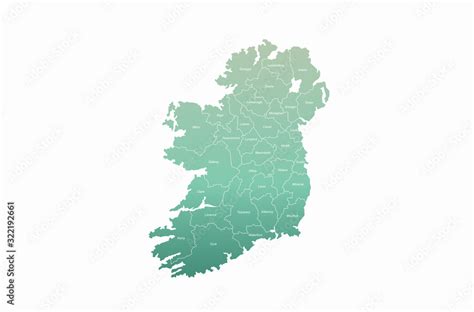 graphic vector of ireland map. infographic ireland map. europe country ...