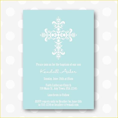 Printable Baptism Invitations Templates