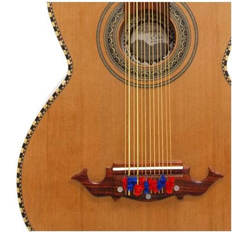 Paracho Elite Hidalgo Thin Body 12 String Bajo Sexto Guitar Natural