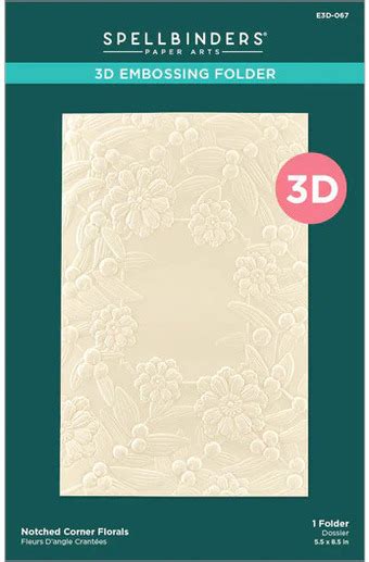 Spellbinders Notched Corner Florals D Embossing Folder Stitch