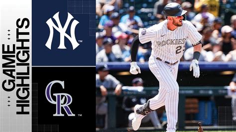 Yankees Vs Rockies Game Highlights 7 16 23 MLB Highlights YouTube