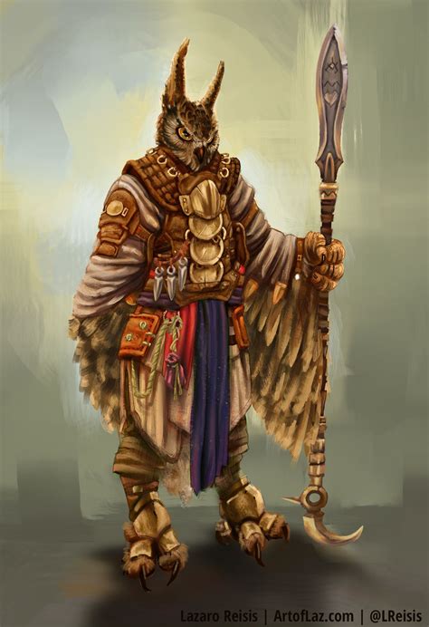 Artstation Owl Warrior Monk Concept Lázaro Reisis Character Art