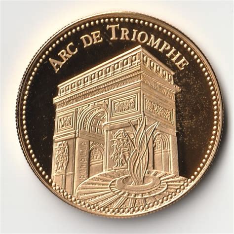 FRANCE MEDAILLE L ARC DE TRIOMPHE LES PLUS BEAUX TRESORS DU