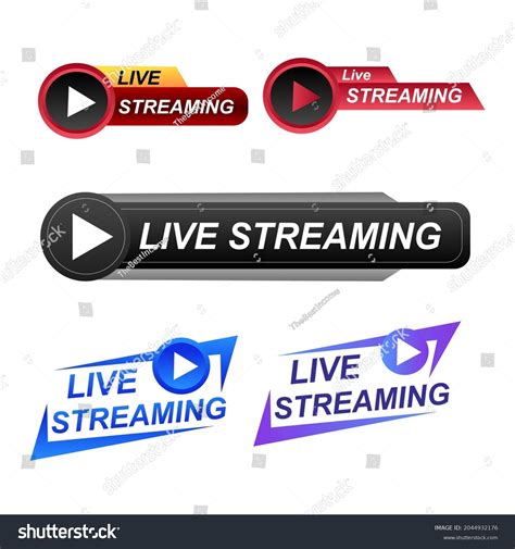 Collection Live Stream Logo Youtube Live Stock Vector (Royalty Free ...