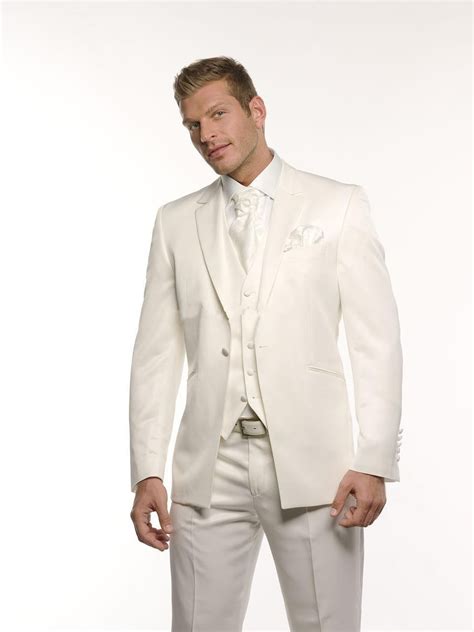 Custom Made One Button Ivory Groom Tuxedos Notch Lapel Best Man Groomsmen Men Wedding Suits In