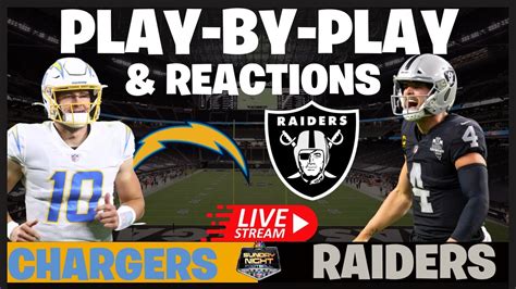 Nfl Week 18 Los Angeles Chargers Vs Las Vegas Raiders Live Game Play