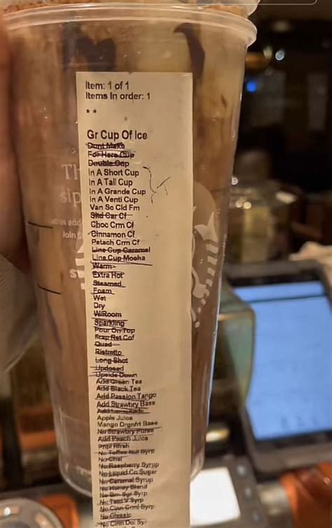 Viral Tiktok Shows Starbucks Customers Incredibly Long Drink Order