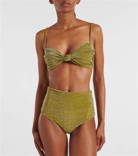 Heliconia Bikini Top In Green Johanna Ortiz Mytheresa