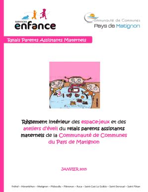 Remplissable En Ligne Ccpaysdematignon R Glement Int Rieur Des Espaces