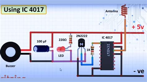 Voltage Detector Circuit Schematic Using Cd4017 Ic