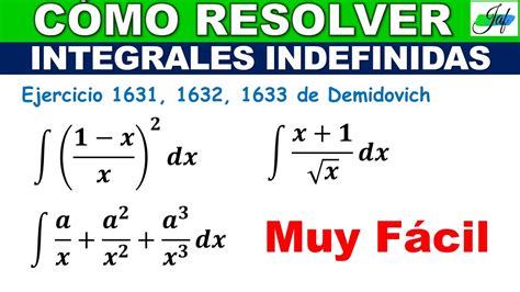 1 INTEGRALES INDEFINIDAS Desde Cero EJERCICIOS RESUELTOS DEMIDOVICH