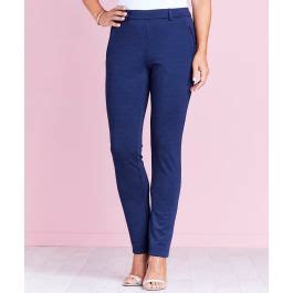 Secret Stretch Ponte Tapered Leg Trousers Trousers Damart Co Uk