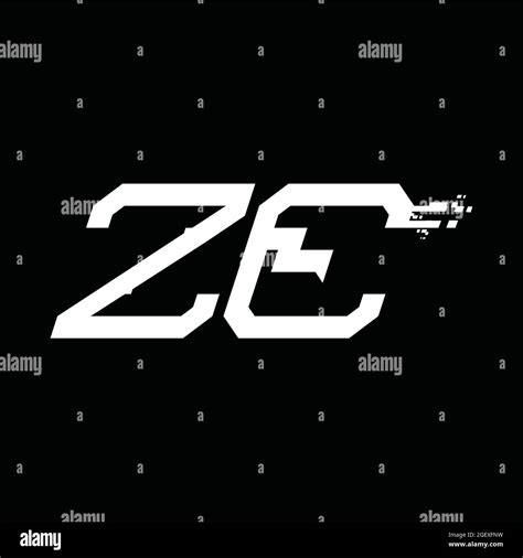 Ze Logo Monogram With Pillar Shape White Background Design Template Stock Vector Image And Art Alamy