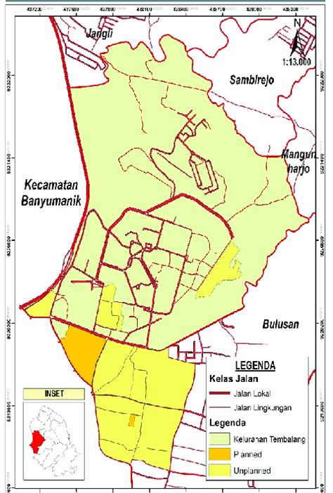 Map of Tembalang, Semarang The limitation of green open space in... | Download Scientific Diagram