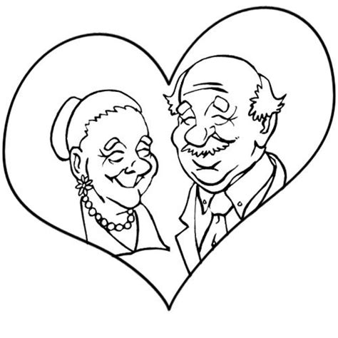 An Old Couple In The Shape Of A Heart