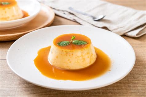 Homemade Caramel Custard Pudding Stock Photo - Image of creamy, fresh ...