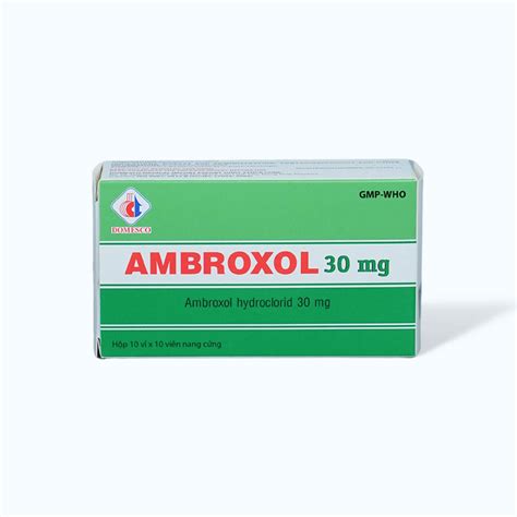 Ambroxol 30mg Hộp 10 Vỉ X 10 Viên