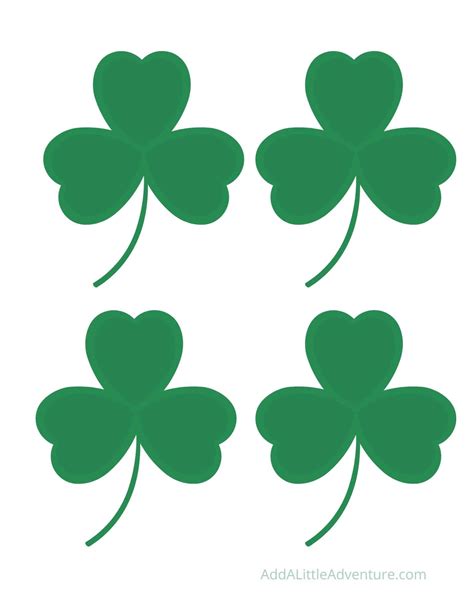 12 Free Printable Shamrock And Four Leaf Clover Templates