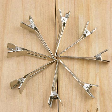 Kjøp 20 Pcs Flat Metal Single Prong Alligator Clips Barrette Bows DIY