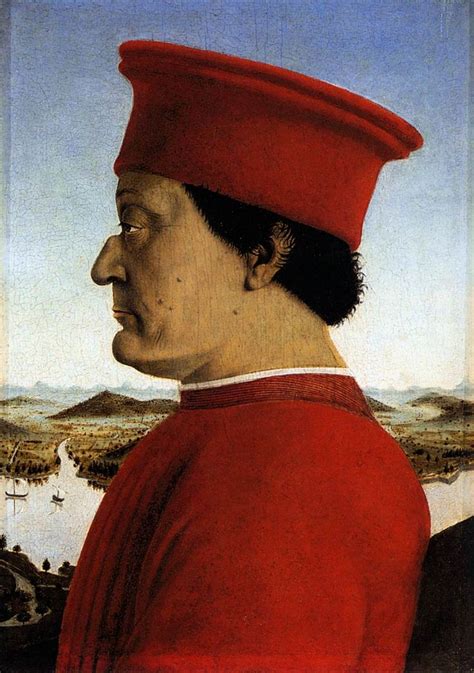 Della Francesca Portrait Of Federico Da Montefeltro Tempera On