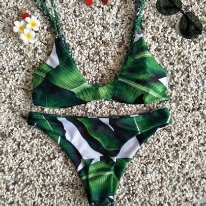 Green Leaf Fresh Two Piece Bikini On Luulla