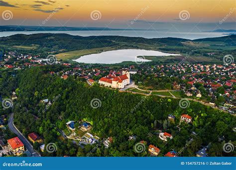 Tihany, Hungary - Aerial Panoramic View Of The Famous Benedictine ...