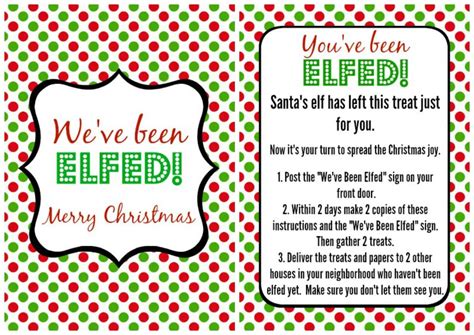 Youve Been Elfed Free Printable