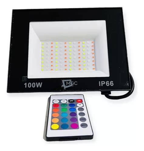 Refletor W Rgb Colorido Holofote Led Bivolt Slim Ip Mercadolivre